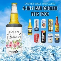 Personalized Retirement Gift Can Cooler Happy Retirement For Coworker -Gift Series Store personalized retirement gift can cooler happy retirement for coworker pt04