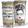 Personalized Retirement Gift Tumbler Lady Retired For Coworker Office -Gift Series Store personalized retirement gift tumbler lady retired for coworker office main