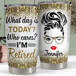 Personalized Retirement Gift Tumbler Lady Retired For Coworker Office -Gift Series Store personalized retirement gift tumbler lady retired for coworker office pt04