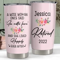 Personalized Retirement Lady Tumbler With Lid For Coworker Office -Gift Series Store personalized retirement lady tumbler with lid for coworker office pt04