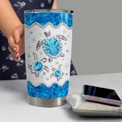 Personalized Sea Turtle Tumbler Into The Ocean Jewelry Style -Gift Series Store personalized sea turtle tumbler into the ocean jewelry style pt02