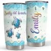 Personalized Sea Turtle Tumbler Salty Lil Beach Crystal Drawing 2 Personalized Sea Turtle Tumbler Salty Lil Beach Crystal Drawing -Gift Series Store personalized sea turtle tumbler salty lil beach crystal drawing main