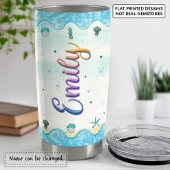 Personalized Sea Turtle Tumbler Salty Lil Beach Crystal Drawing -Gift Series Store personalized sea turtle tumbler salty lil beach crystal drawing pt04