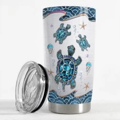 Personalized Sea Turtle Tumbler Turtles Jewelry Style For Animal Lover -Gift Series Store personalized sea turtle tumbler turtles jewelry style for animal lover pt02