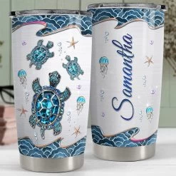 Personalized Sea Turtle Tumbler Turtles Jewelry Style For Animal Lover -Gift Series Store personalized sea turtle tumbler turtles jewelry style for animal lover pt03