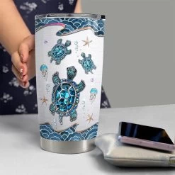 Personalized Sea Turtle Tumbler Turtles Jewelry Style For Animal Lover -Gift Series Store personalized sea turtle tumbler turtles jewelry style for animal lover pt04