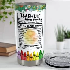 Personalized Teacher Tumbler Appreciation Nutrition Fact For Teacher -Gift Series Store personalized teacher tumbler appreciation nutrition fact for teacher pt02