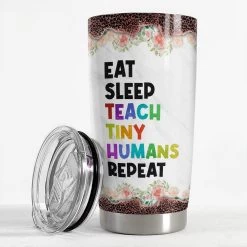 Personalized Teacher Tumbler Tiny Human Funny Art For Teacher -Gift Series Store personalized teacher tumbler tiny human funny art for teacher pt03