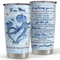 Personalized To My Mom Tumbler Engraved Style From Daughter Son