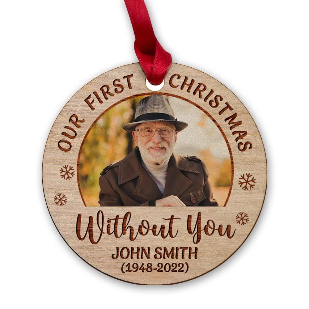 Personalized Wood Memorial Loved One Ornament 3 Personalized Wood Memorial Loved One Ornament