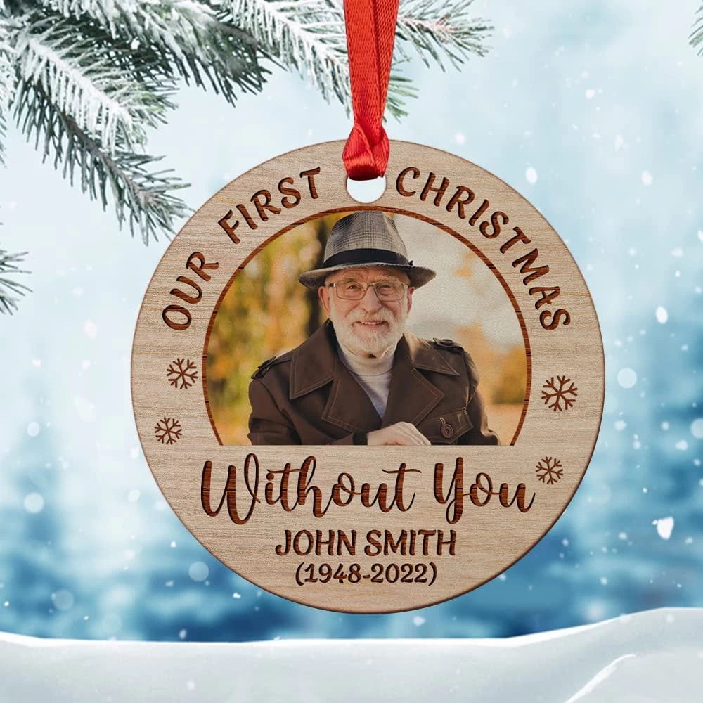 Personalized Wood Memorial Loved One Ornament 5 Personalized Wood Memorial Loved One Ornament - Image 3