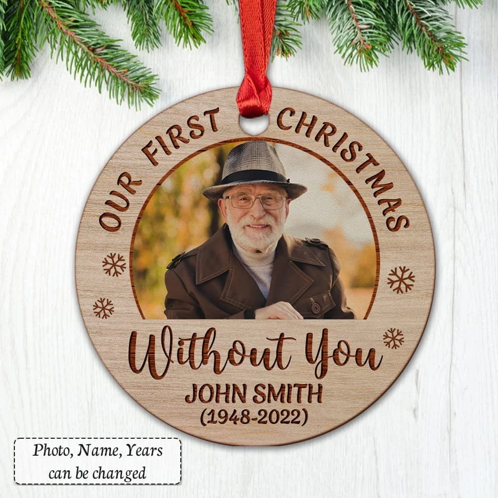 Personalized Wood Memorial Loved One Ornament 6 Personalized Wood Memorial Loved One Ornament - Image 4