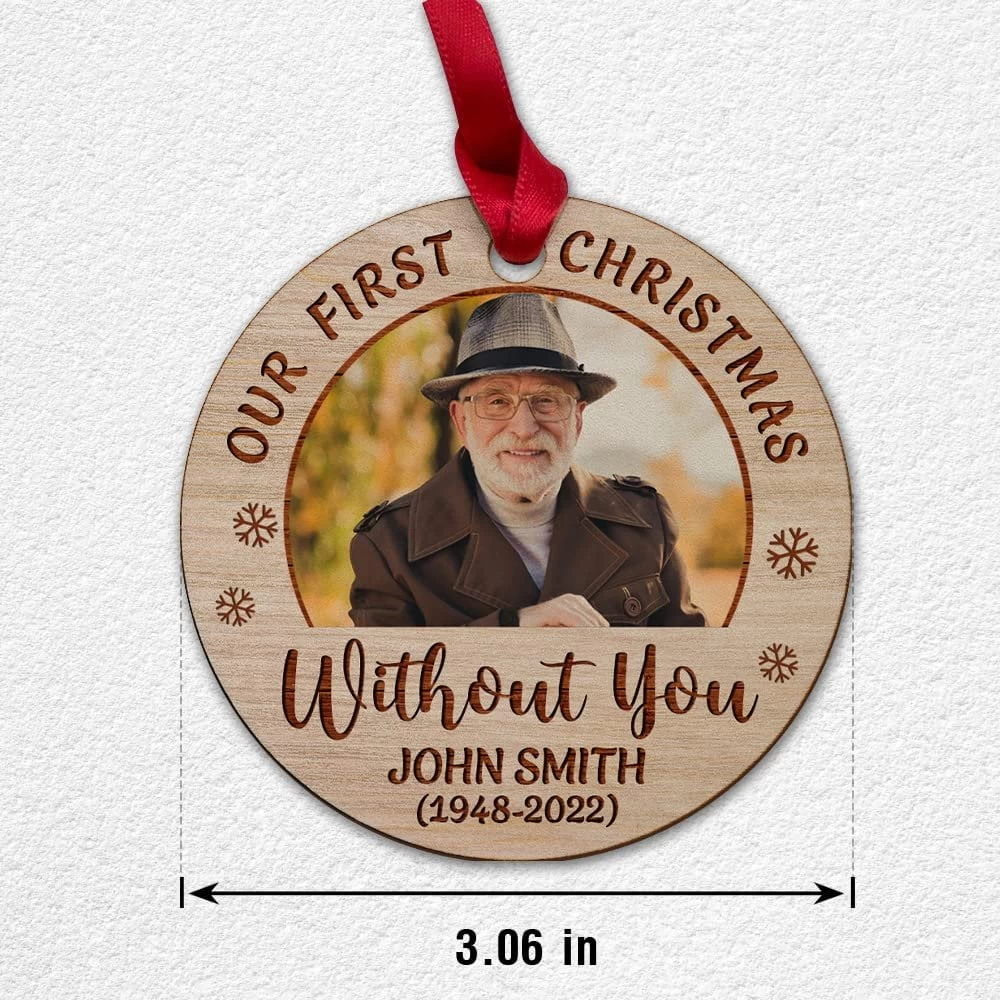 Personalized Wood Memorial Loved One Ornament 8 Personalized Wood Memorial Loved One Ornament - Image 6