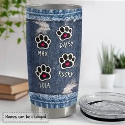 Personalized World's Best Dog Mom Tumbler Jean Style For Lover Animal -Gift Series Store personalized worlds best dog mom tumbler jean style for lover animal pt02